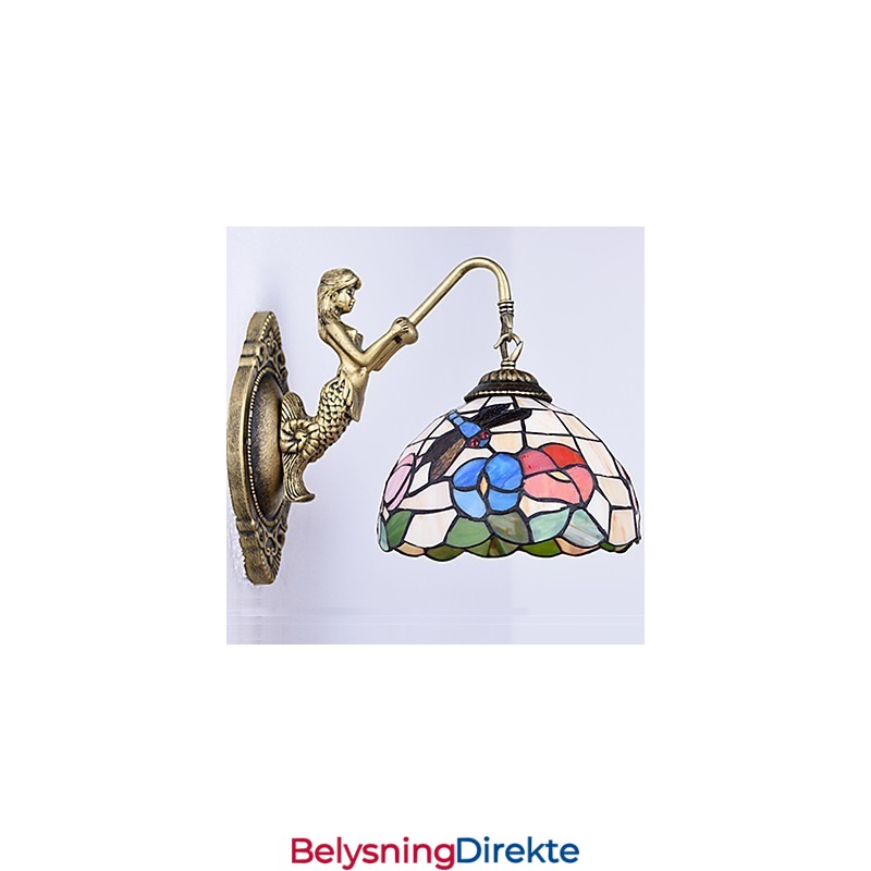 Europeisk Kontraktsfestet Landlig Kreativ Smijernsvegglampe Glasslamper