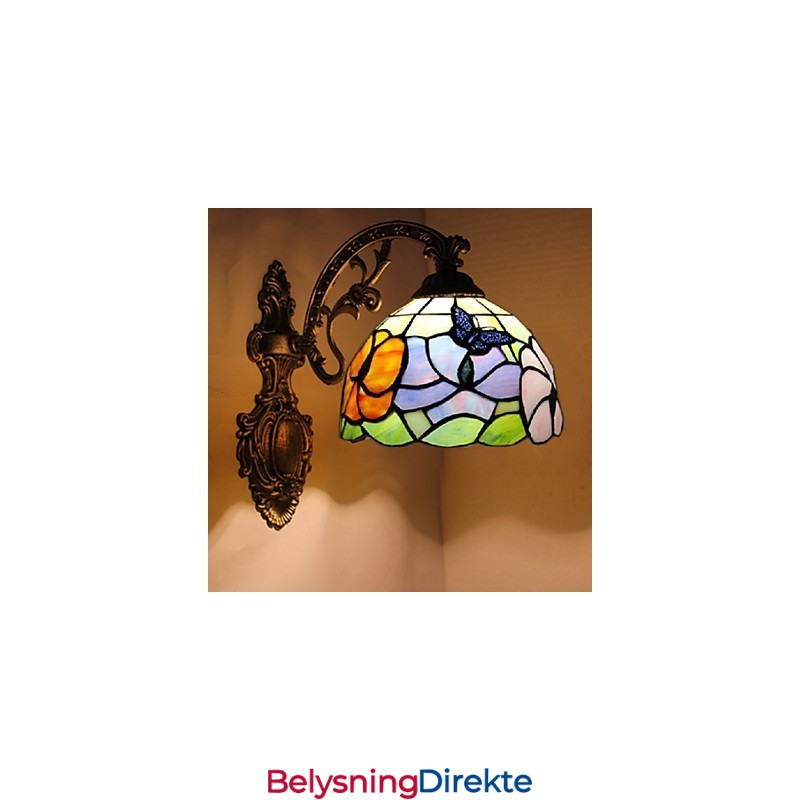 Europeisk Middelhavskontraktert Landlig Kreativ Smijernsvegglampe Glasslamper