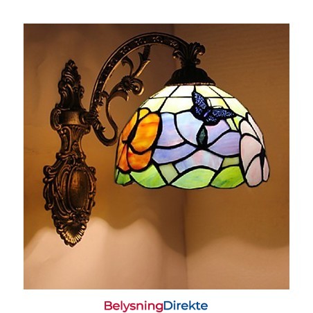 Europeisk Middelhavskontraktert Landlig Kreativ Smijernsvegglampe Glasslamper