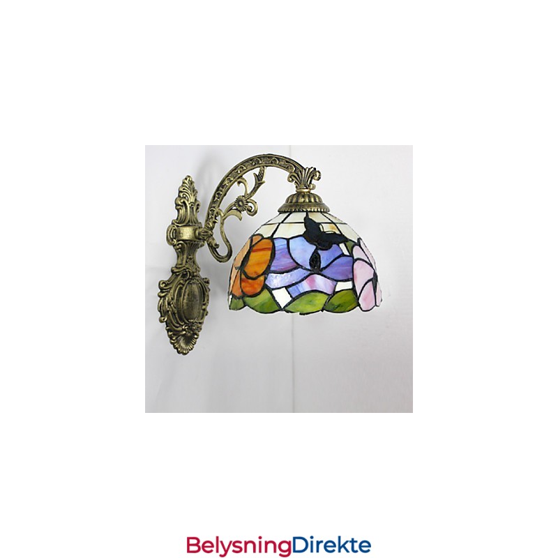 Europeisk Middelhavskontraktert Landlig Kreativ Smijernsvegglampe Glasslamper