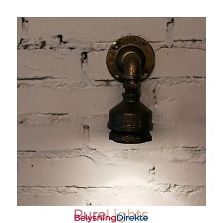 Loft Jern Vannrørslampe Vegglampe Industriell Vintage Vegglamper For Hjem Innendørsbelysning