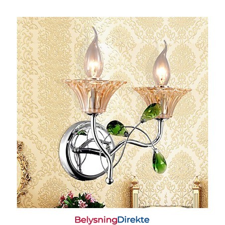 Vegglampetter Baderomsbelysning Stearinlys Vegglamper Krystall Moderne Samtids Metall