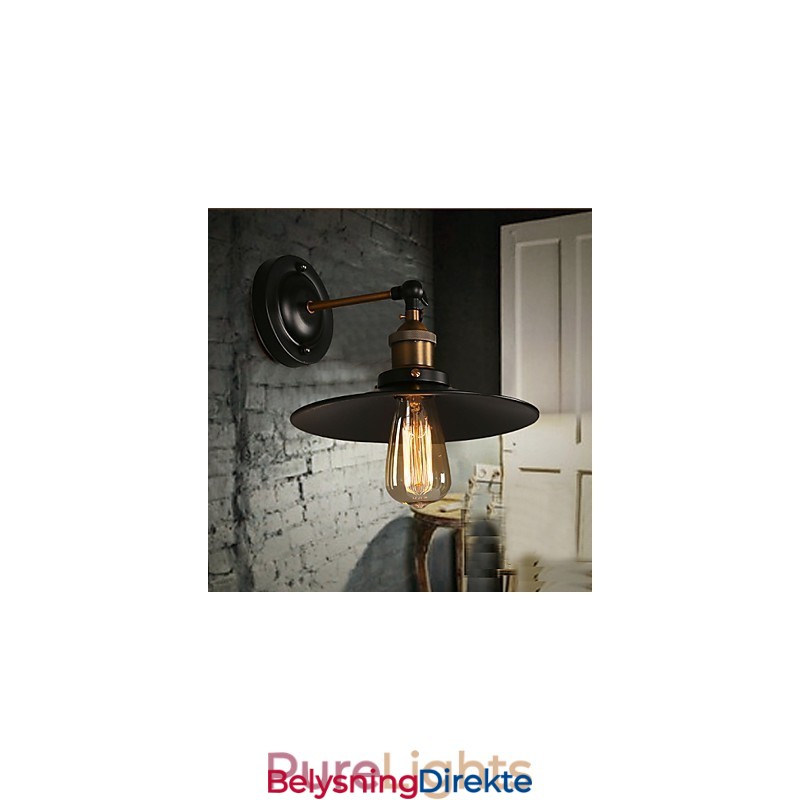 Kreativ Nordisk Lys, Enkelthodet, Svart Paraplyvegglampe, Gjenoppretter Gamle Skikker