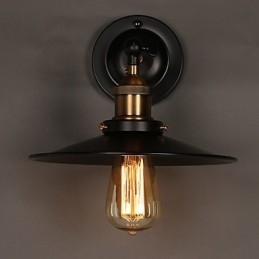 Kreativ Nordisk Lys, Enkelthodet, Svart Paraplyvegglampe, Gjenoppretter Gamle Skikker