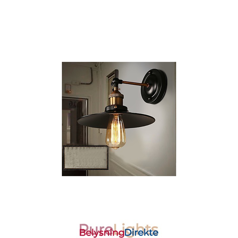 Kreativ Nordisk Lys, Enkelthodet, Svart Paraplyvegglampe, Gjenoppretter Gamle Skikker