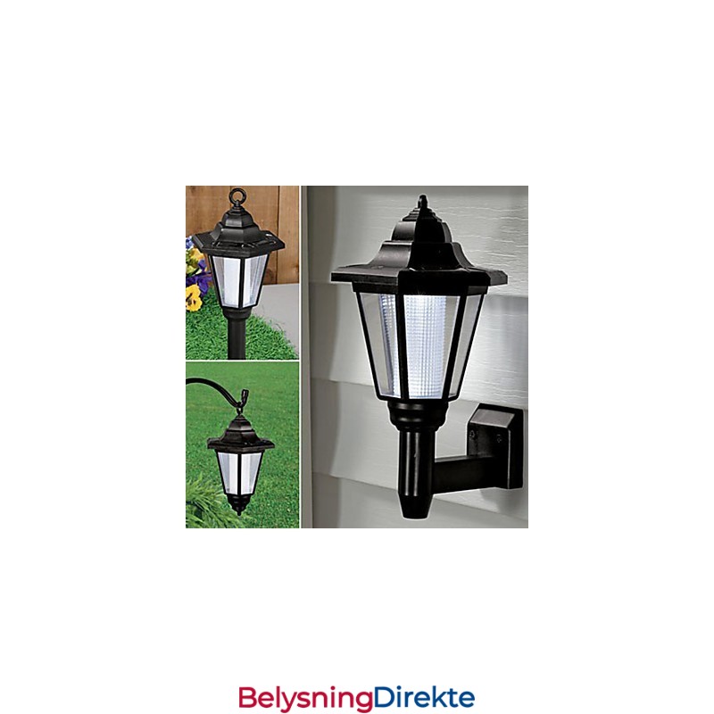 Solcelledrevet Utendørs Hagesti Sikkerhet Vegglampe Landskapslampe