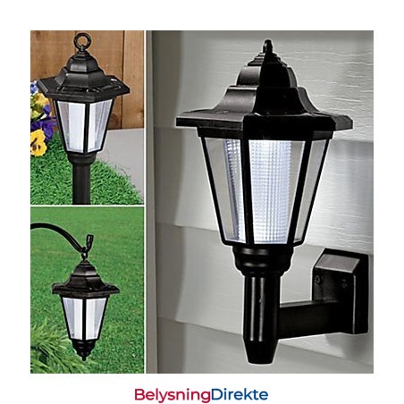 Solcelledrevet Utendørs Hagesti Sikkerhet Vegglampe Landskapslampe