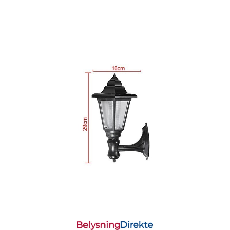 Solcelledrevet Utendørs Hagesti Sikkerhet Vegglampe Landskapslampe