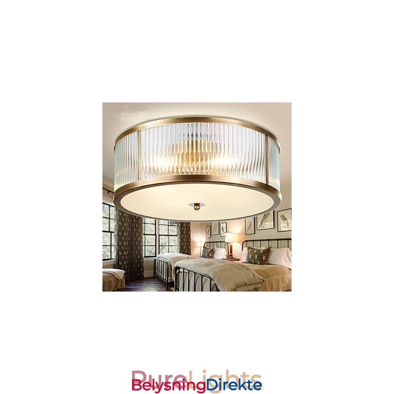 Tradisjonell Klassisk Rustikk Hytte Messing Metall Innfelt