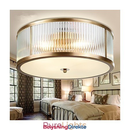 Tradisjonell Klassisk Rustikk Hytte Messing Metall Innfelt