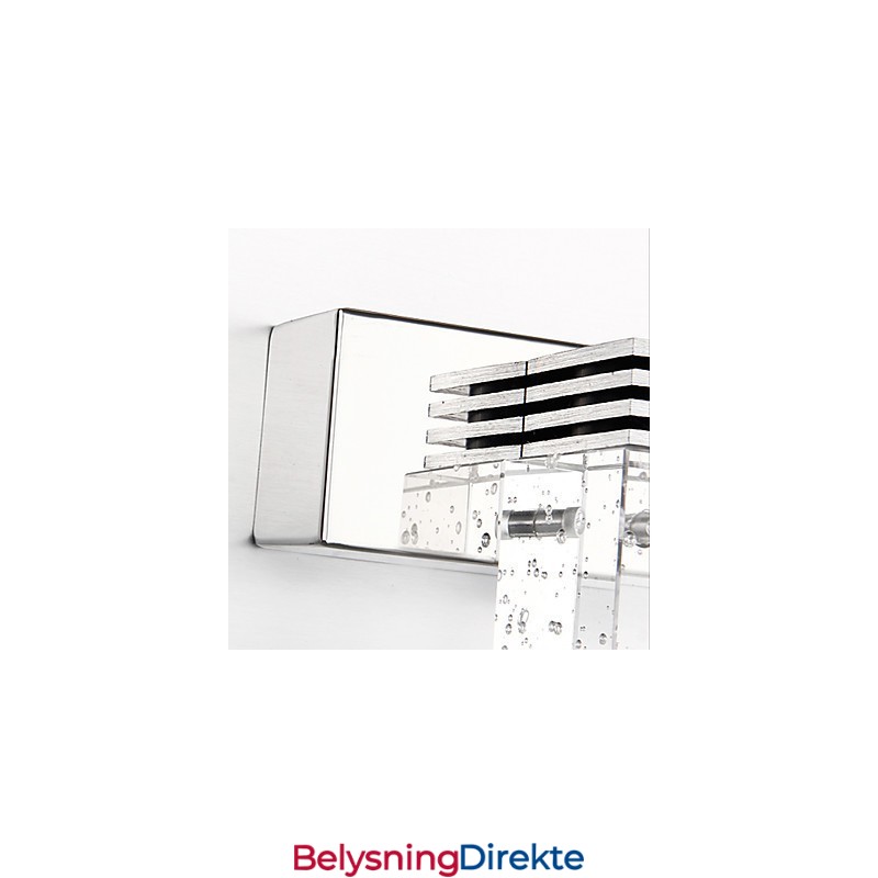 Moderne Vegglampe Med Glassboble, Kubisk Skjerm, Speilfrontstil