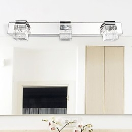 Moderne Vegglampe Med Glassboble, Kubisk Skjerm, Speilfrontstil