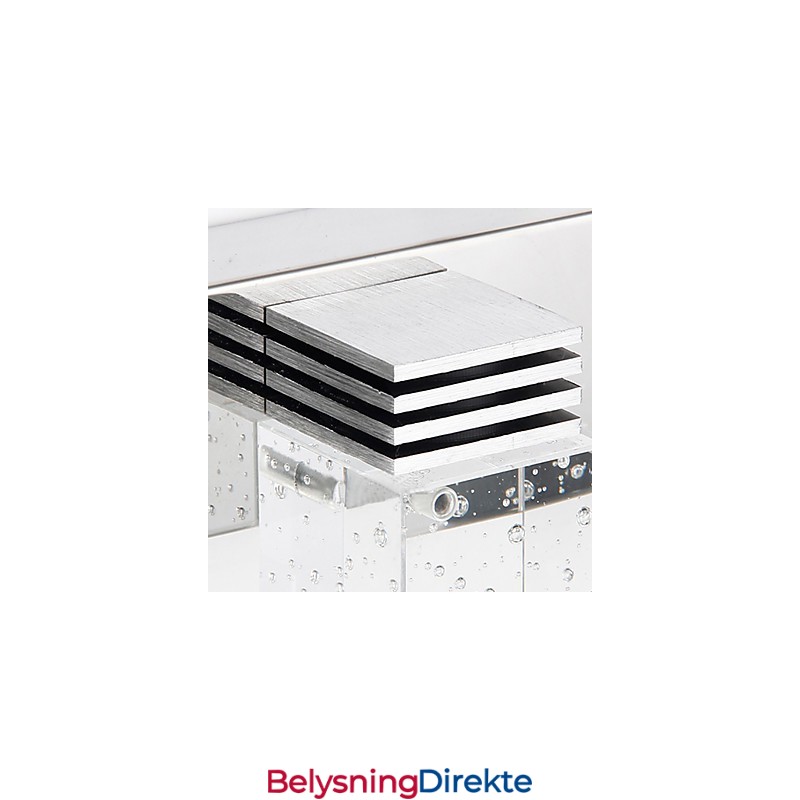 Moderne Vegglampe Med Glassboble, Kubisk Skjerm, Speilfrontstil