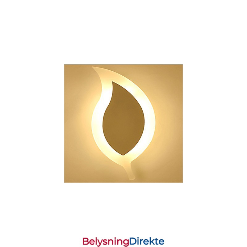 Kreativ Enkel Mote Moderne Akryl Kontrakt Vegglampe Legering Små Blader Lys