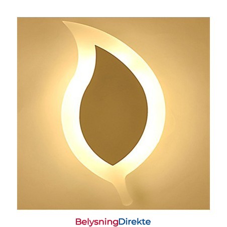 Kreativ Enkel Mote Moderne Akryl Kontrakt Vegglampe Legering Små Blader Lys