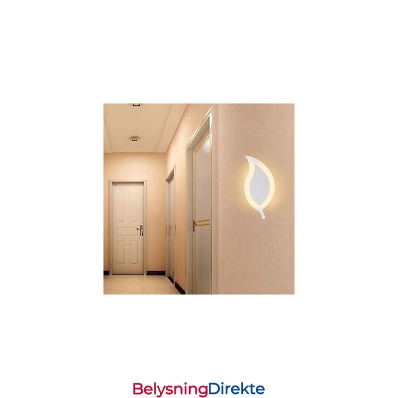 Kreativ Enkel Mote Moderne Akryl Kontrakt Vegglampe Legering Små Blader Lys