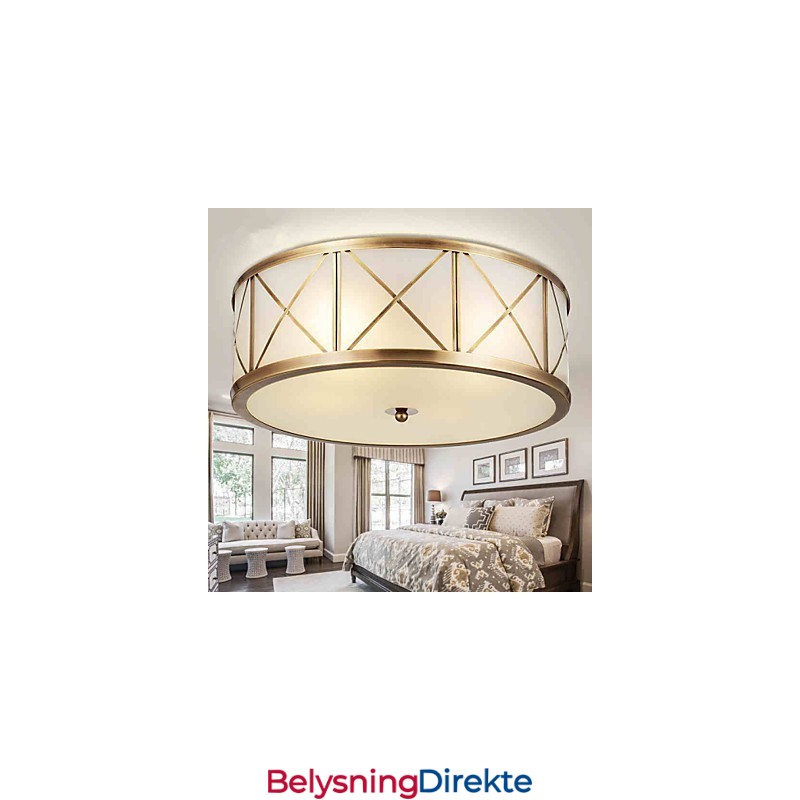 Tradisjonell Klassisk Rustikk Hytte Messing Metall Innfelt