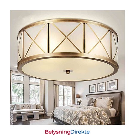 Tradisjonell Klassisk Rustikk Hytte Messing Metall Innfelt