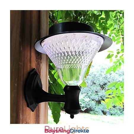 Utendørs Solcelledrevet Hvit Villa Veggmontert Hagegårdsdør Sti Lyslampe