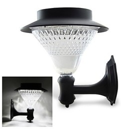 Utendørs Solcelledrevet Hvit Villa Veggmontert Hagegårdsdør Sti Lyslampe