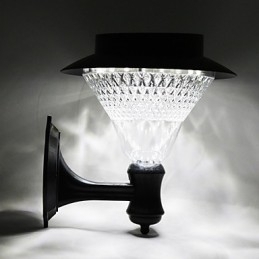 Utendørs Solcelledrevet Hvit Villa Veggmontert Hagegårdsdør Sti Lyslampe