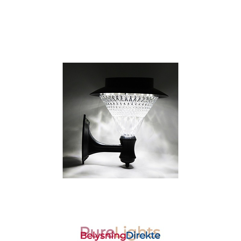 Utendørs Solcelledrevet Hvit Villa Veggmontert Hagegårdsdør Sti Lyslampe