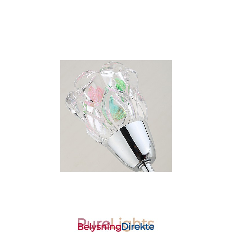 Kreative Blomster Moderne Og Kontraktsfestede Kreative Krystallvegglampelys