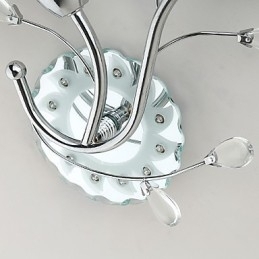 Kreative Blomster Moderne Og Kontraktsfestede Kreative Krystallvegglampelys