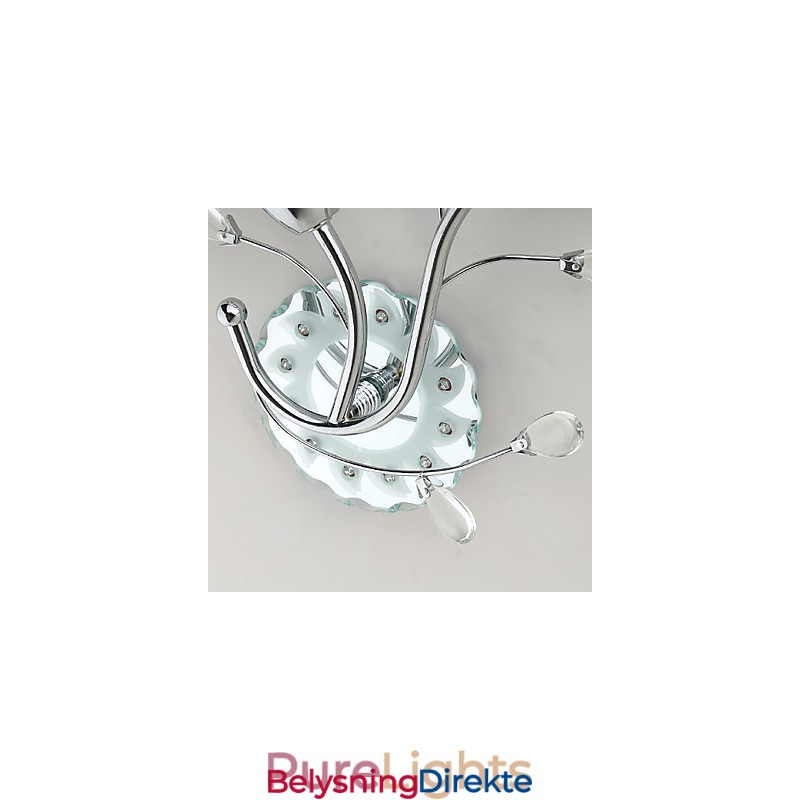 Kreative Blomster Moderne Og Kontraktsfestede Kreative Krystallvegglampelys