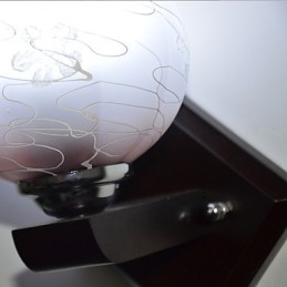 Kreativ Vegglampe I Massivt Tre Til Soverommet, Hodet På Sengen