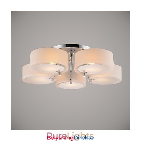 Innfelt Moderne Samtidsstil 5 Lys Taklampe Metall