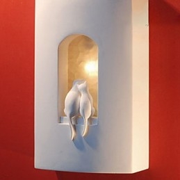 Mote Varm Barnerom Hengelampe Kreativ Kitty Gips Vegglampe Lys