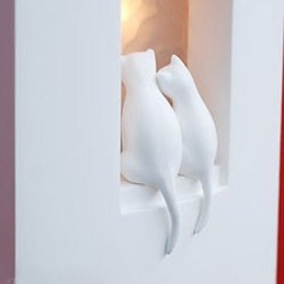 Mote Varm Barnerom Hengelampe Kreativ Kitty Gips Vegglampe Lys