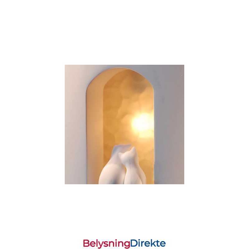 Mote Varm Barnerom Hengelampe Kreativ Kitty Gips Vegglampe Lys