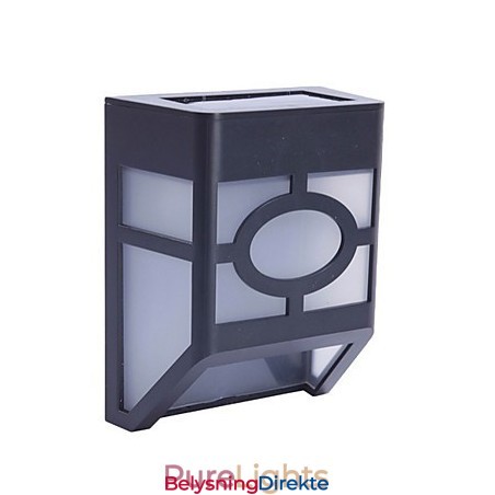 Varm Gul Soldrevet Veggmontert 2 Lanternelys Terrasselampe