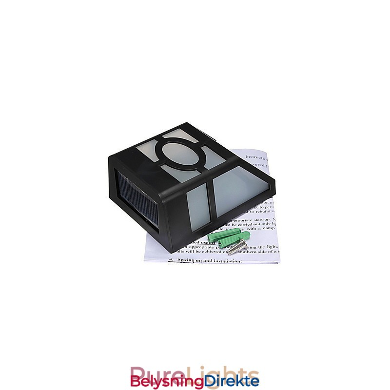 Varm Gul Soldrevet Veggmontert 2 Lanternelys Terrasselampe