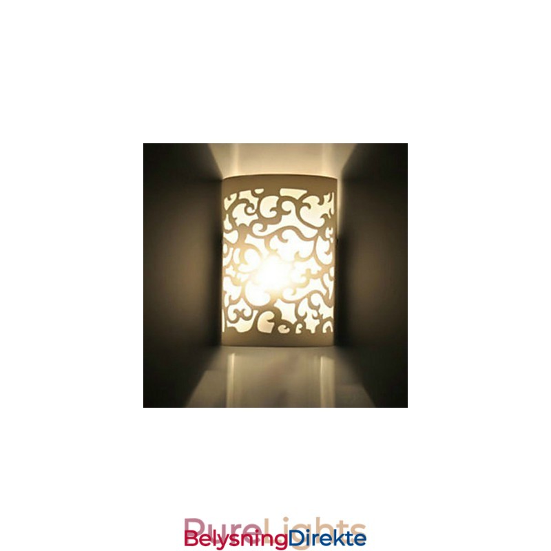 All Blue Høykvalitets Dekorasjon Av Utskårne Mønstre Eller Design På Treverksvegglampe