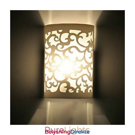 All Blue Høykvalitets Dekorasjon Av Utskårne Mønstre Eller Design På Treverksvegglampe