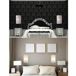 All Blue Høykvalitets Dekorasjon Av Utskårne Mønstre Eller Design På Treverksvegglampe