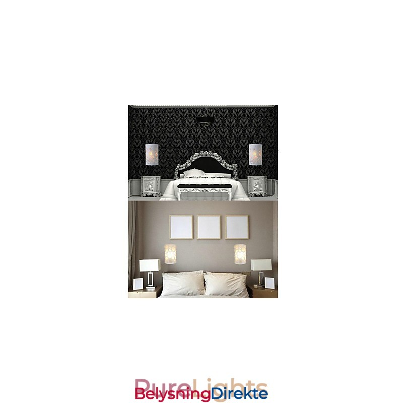 All Blue Høykvalitets Dekorasjon Av Utskårne Mønstre Eller Design På Treverksvegglampe