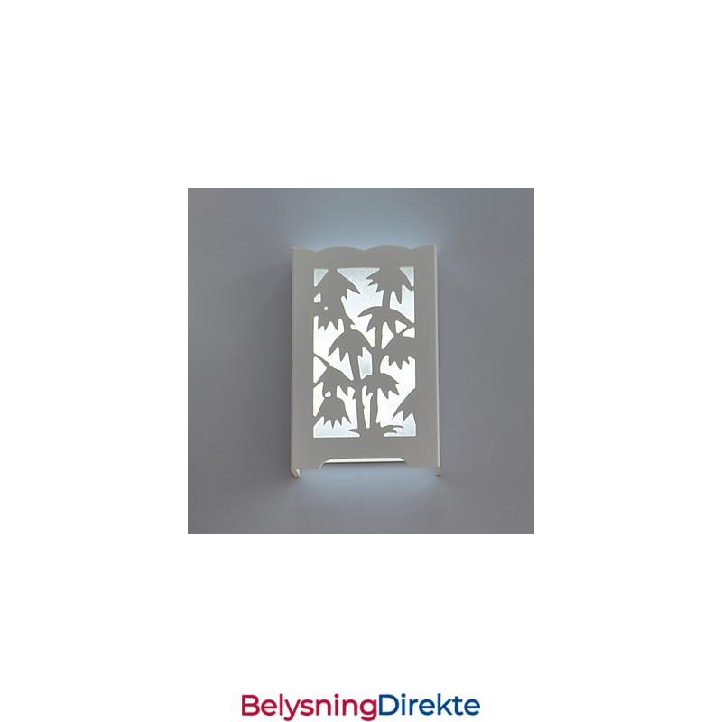 Moderne Kreative Hvite Utskjæringsmønstre Eller Design På Treverk Bambusvegglampelys