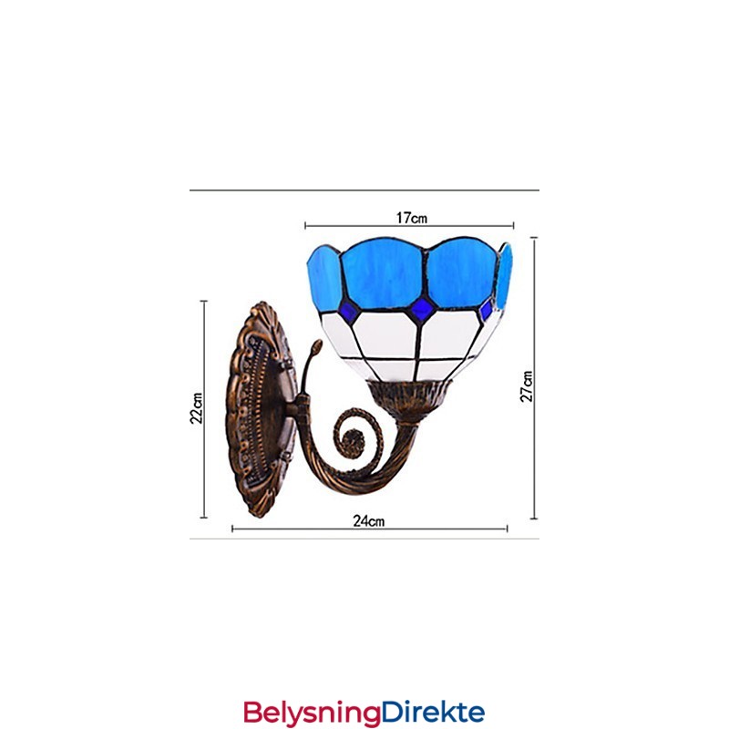 Europeisk Type Restaurerende Gamle Skikker Vegglampe Kreative Middelhavsglasslamper