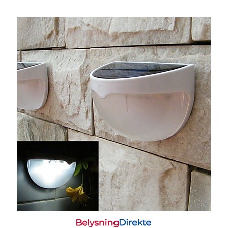 Soldrevet Lampe Utendørs Hagebelysning Automatisk Sensoraktivert Solcellelampe (Hvit)