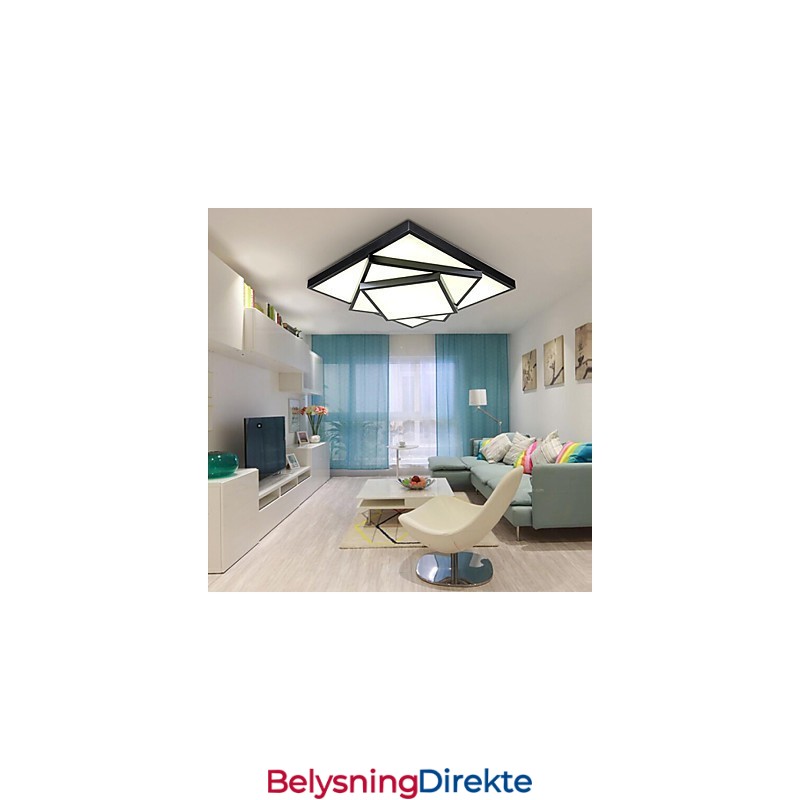 Firkantet, Innfelt Moderne Samtids Taklampe Metall