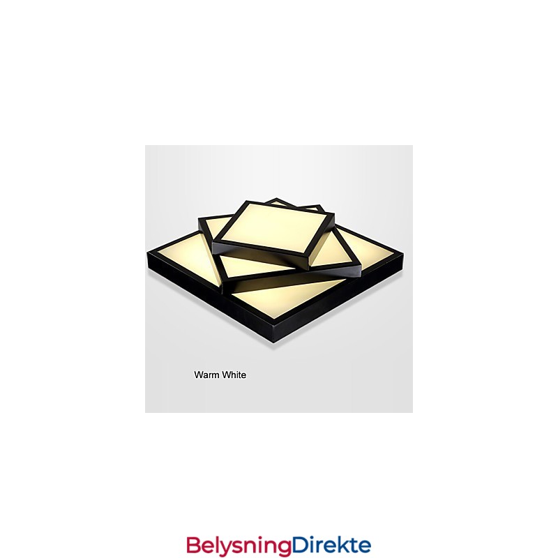 Firkantet, Innfelt Moderne Samtids Taklampe Metall