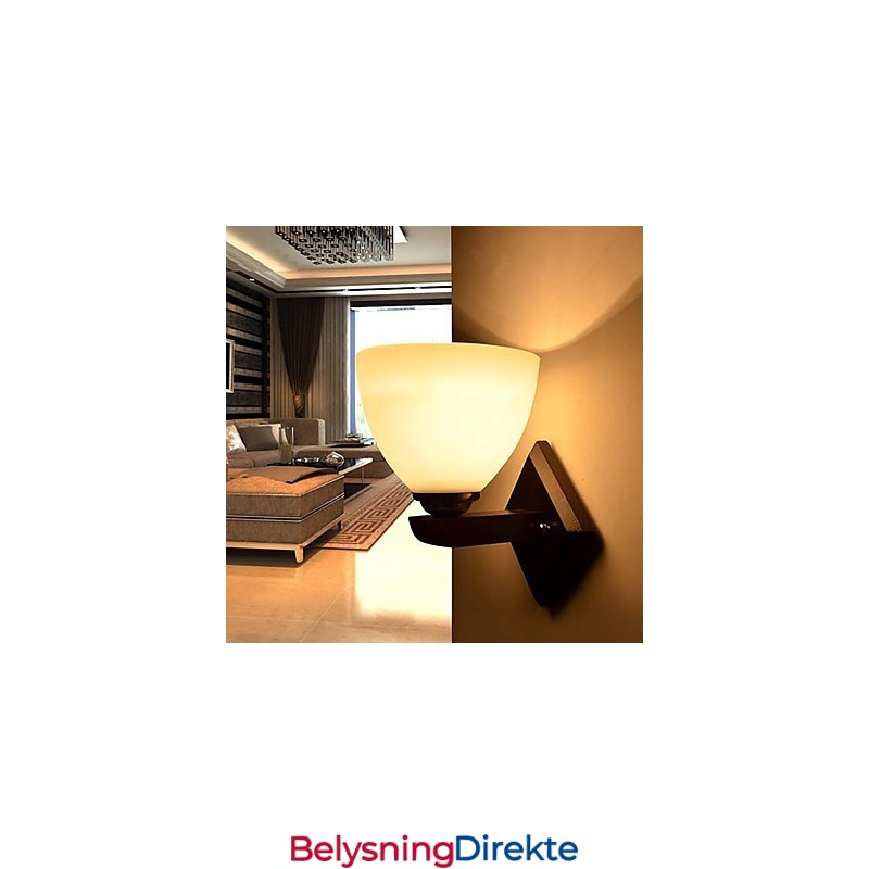 Vegglampe I Glass, Varm, Moderne Vegglampe Med Hodeende Til Seng