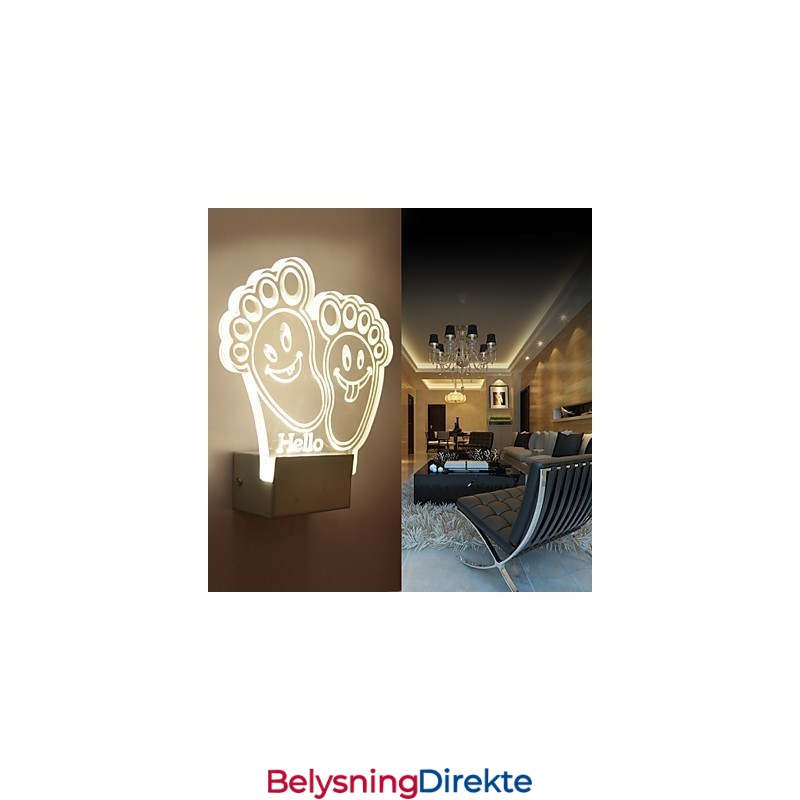 Akryl Vegglampe Pvc Lampelampe Chip Moderne Samtids Metall