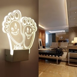 Akryl Vegglampe Pvc Lampelampe Chip Moderne Samtids Metall