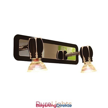 Moderne Svarte Vegglamper Baderomslamper Med 2 Lys