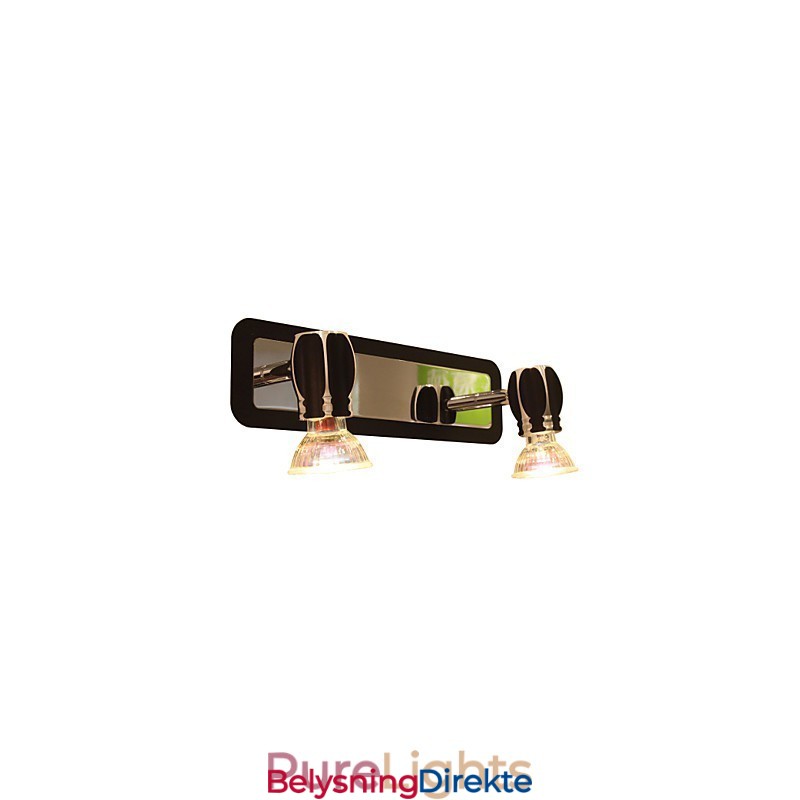 Moderne Svarte Vegglamper Baderomslamper Med 2 Lys